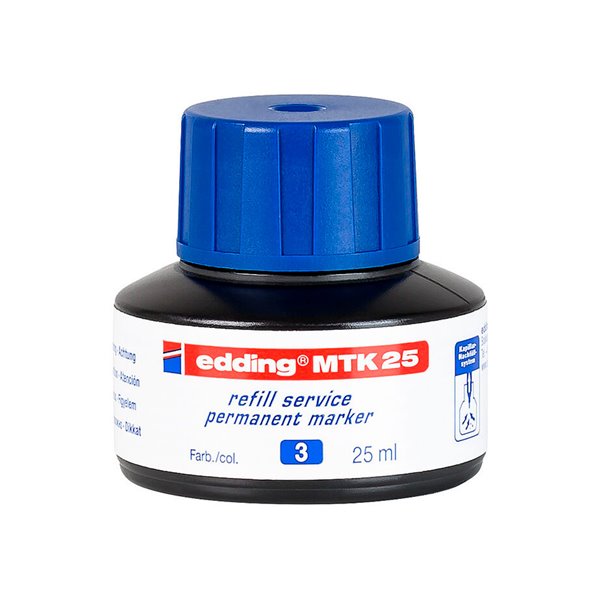 Tinta Rotulador Edding Mtk25 Con Sistema Capilar Color Azul Bote 25 Ml