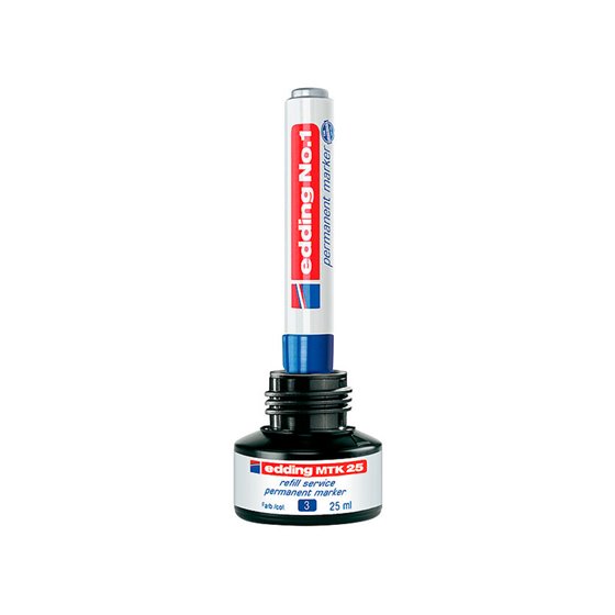 Tinta Rotulador Edding Mtk25 Con Sistema Capilar Color Azul Bote 25 Ml