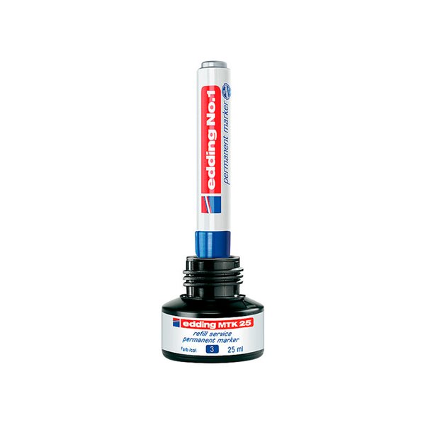 Tinta Rotulador Edding Mtk25 Con Sistema Capilar Color Azul Bote 25 Ml
