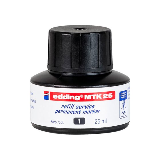 Tinta Rotulador Edding Mtk25 Con Sistema Capilar Color Negro Bote 25 Ml