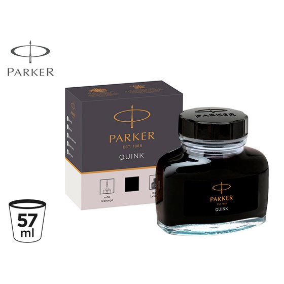 Tinta Estilografica Parker Negra Bote 57 Ml