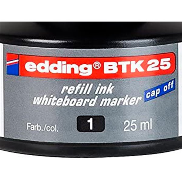 Tinta Rotulador Edding Pizarra Blanca Btk-25 Color Negro Bote 25 Ml