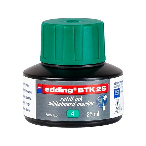 Tinta Rotulador Edding Pizarra Blanca Btk-25 Color Verde Bote 25 Ml