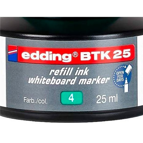 Tinta Rotulador Edding Pizarra Blanca Btk-25 Color Verde Bote 25 Ml