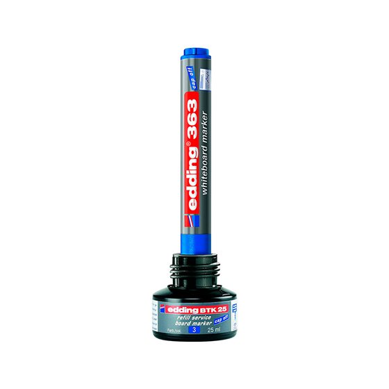 Tinta Rotulador Edding Pizarra Blanca Btk-25 Color Azul Bote 25 Ml