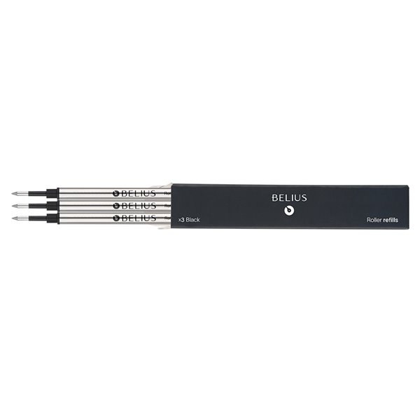 Recambio Roller Belius Negro 0,7 Mm Caja 3 Unidades