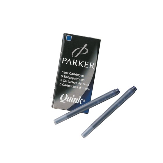 Tinta Estilografica Parker Azul Permanente Caja De 5 Cartuchos