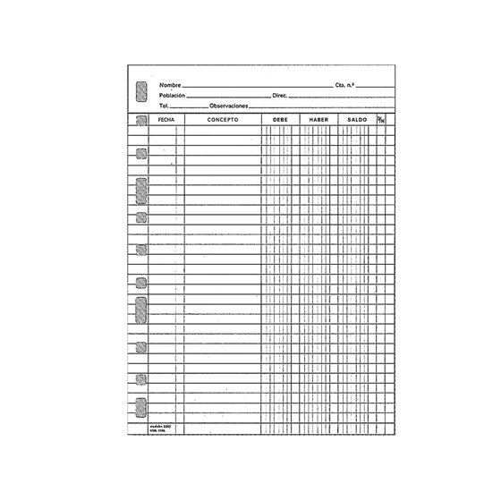 Recambio Multifin 3003 Cuarto Apaisado Cuentas Corrientes