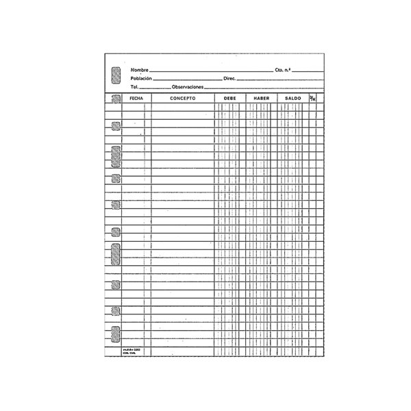 Recambio Multifin 3003 Cuarto Apaisado Cuentas Corrientes