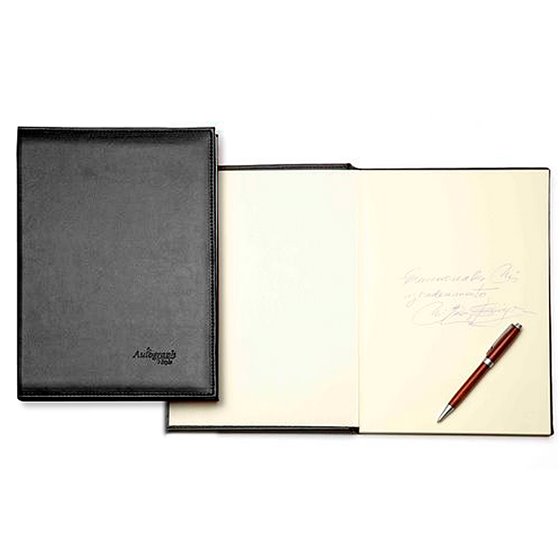 Libro De Firmas Autograph 6876 Tapa Acolchada Negra 305X210 Mm