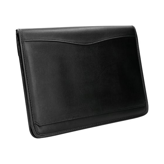 Carpeta Portafolios Cremallera Con Bolsa Para Movil Y Tarjetero Color Negro 260X355 Mm
