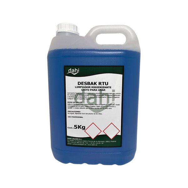 Limpiador Bactericida Dahi Desbak Azul Garrafa 5 Litros