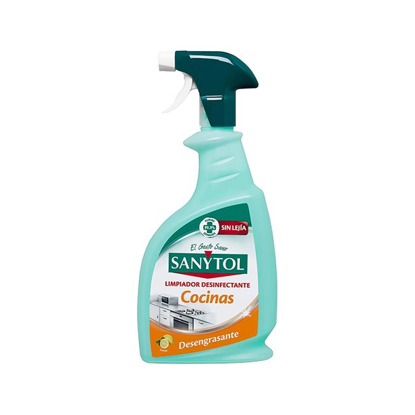 Limpiador Desinfectante Sanytol Para Cocinas Con Pistola Pulverizadora Bote De 750 Ml