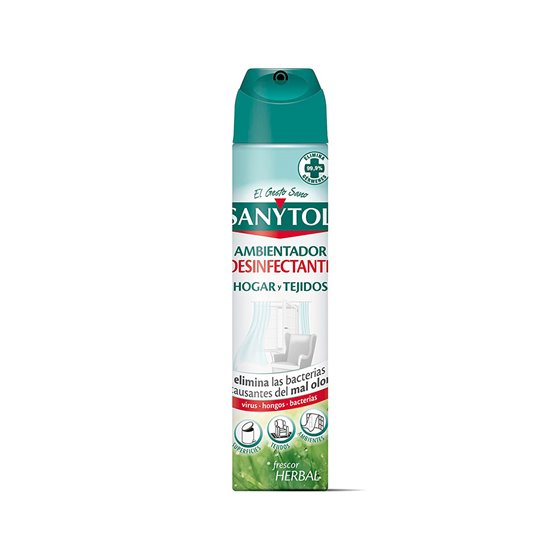 Ambientador Sanytol Desinfectante Para Hogar Y Tejidos Spray Bote De 300 Ml