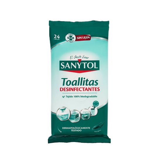 Toallita Desinfectante Sanytol Biodegradable Paquete De 30 Unidades
