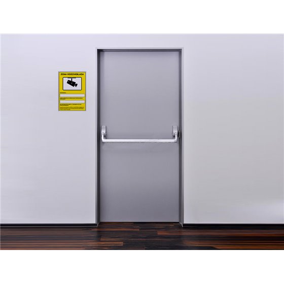 Pictograma Archivo 2000 Camaras De Vigilancia En Grabacion Las 24 Horas Pvc Amarillo Luminiscente 210X297