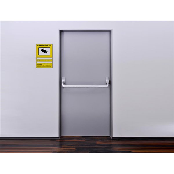 Pictograma Archivo 2000 Camaras De Vigilancia En Grabacion Las 24 Horas Pvc Amarillo Luminiscente 210X297