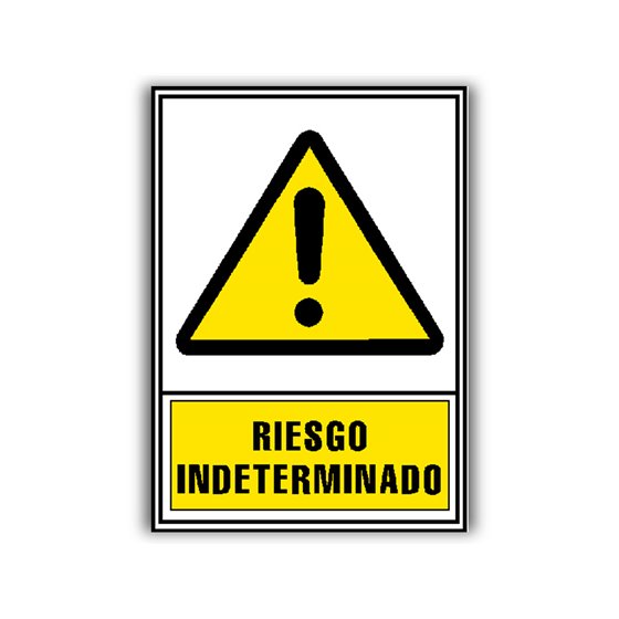 Pictograma Archivo 2000 Riesgo Indeterminado Pvc Amarillo Luminiscente 210X297 Mm