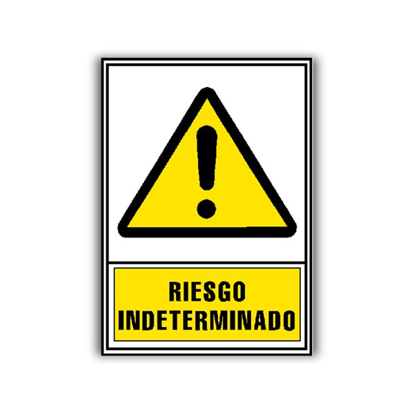 Pictograma Archivo 2000 Riesgo Indeterminado Pvc Amarillo Luminiscente 210X297 Mm