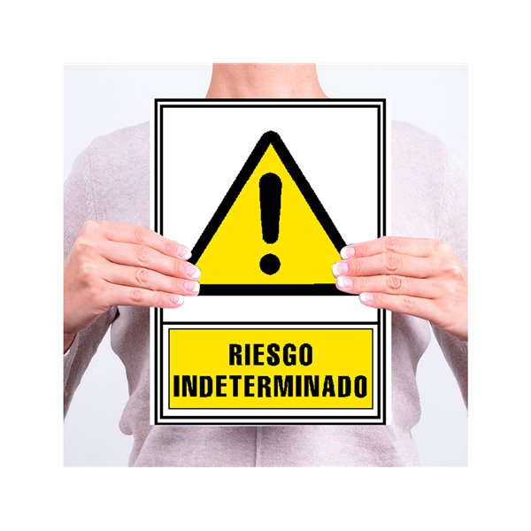Pictograma Archivo 2000 Riesgo Indeterminado Pvc Amarillo Luminiscente 210X297 Mm