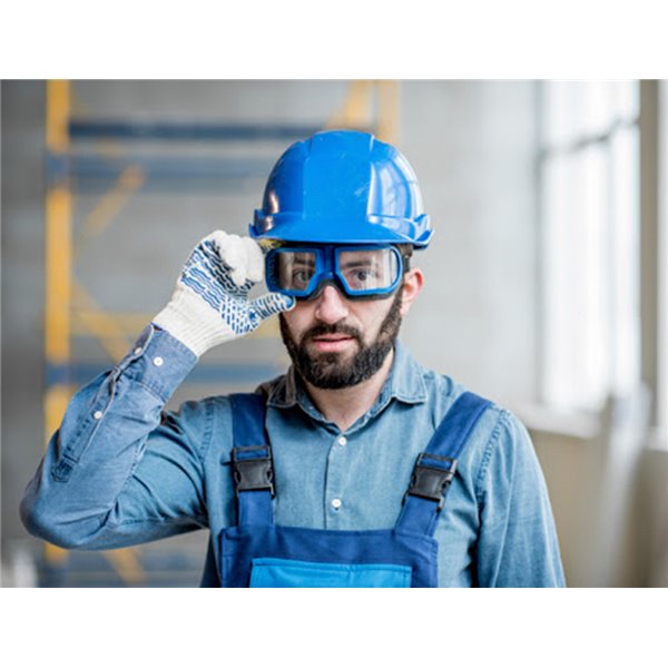 Pictograma Archivo 2000 Obligatorio Uso De Gafas Pvc Azul Luminiscente 210X297 Mm