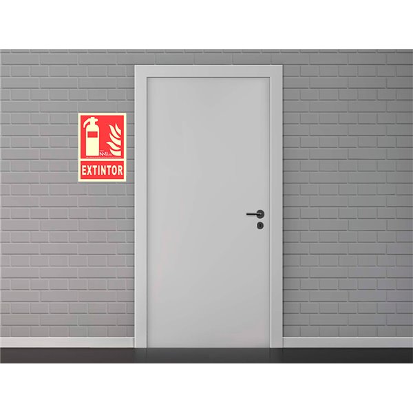Pictograma Archivo 2000 Extintor Pvc Rojo Luminiscente 210X300 Mm