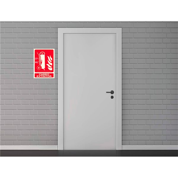 Pictograma Archivo 2000 Carro Extintor Pvc Rojo Luminiscente 210X300 Mm