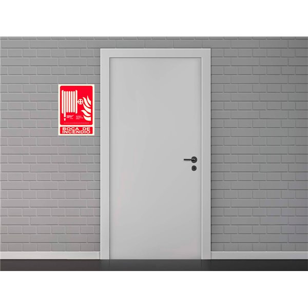 Pictograma Archivo 2000 Boca De Incendio Pvc Rojo Luminiscente 210X300 Mm