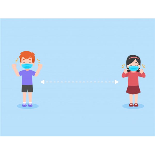 Pictograma Archivo 2000 Obligatorio Mantener 1,5 M De Distancia De Seguridad Pvc Color Azul 210X297 Mm