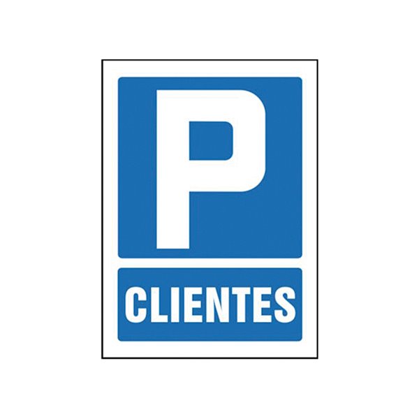 Pictograma Syssa Señal De Parking Clientes En Pvc 210X297 Mm
