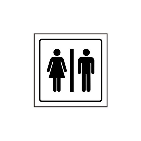 Pictograma Syssa Señal De Aseos Caballeros-Señoras En Pvc 105X105 Mm