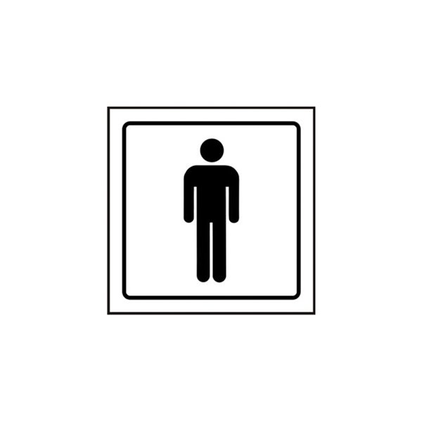 Pictograma Syssa Señal De Aseos Caballeros En Pvc 105X105 Mm