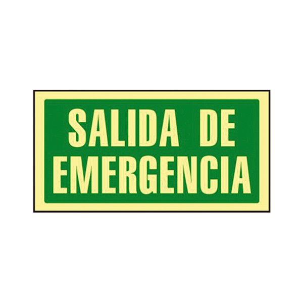 Pictograma Syssa Señal De Salida De Emergencia En Pvc Fotoluminiscente 297X148 Mm