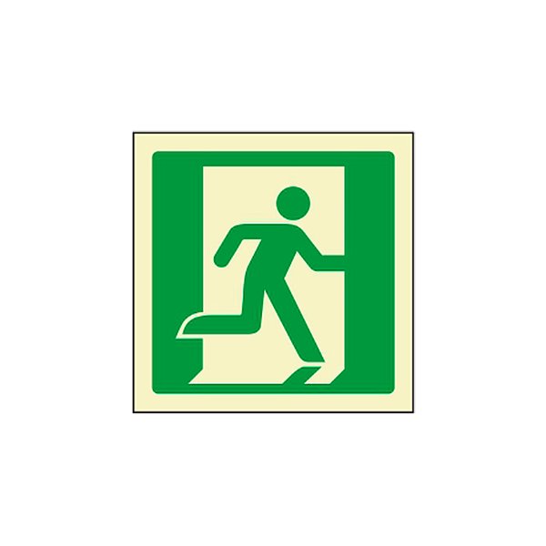 Pictograma Syssa Señal De Salida De Emergencia Derecha En Pvc Fotoluminiscente 224X224 Mm