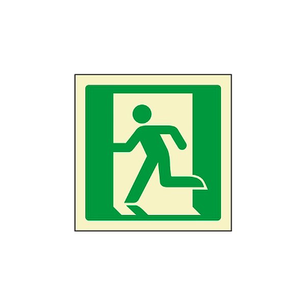 Pictograma Syssa Señal De Salida De Emergencia Izquierda En Pvc Fotoluminiscente 224X224 Mm