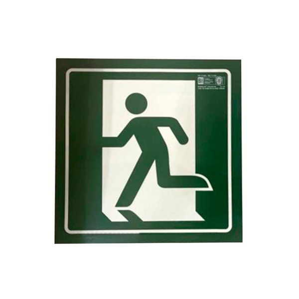 Pictograma Syssa Señal De Salida De Emergencia Izquierda En Pvc Fotoluminiscente 224X224 Mm