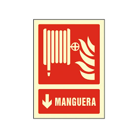 Pictograma Syssa Señal De Manguera En Pvc Fotoluminiscente 210X297 Mm