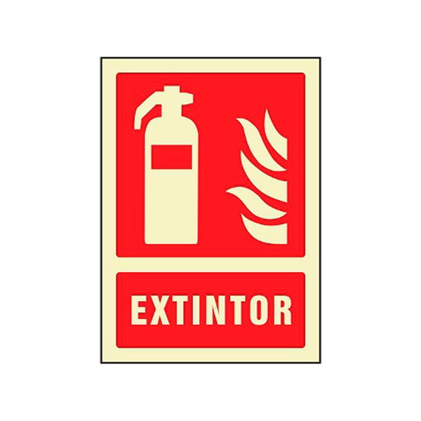 Pictograma Syssa Señal De Extintor En Pvc Fotoluminiscente 210X297 Mm