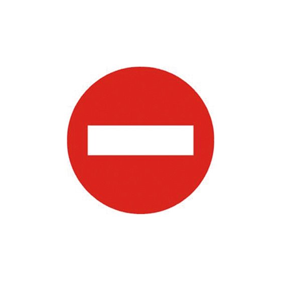 Pictograma Syssa Señal Vial Entrada Prohibida En Acero Galvanizado 500 Mm