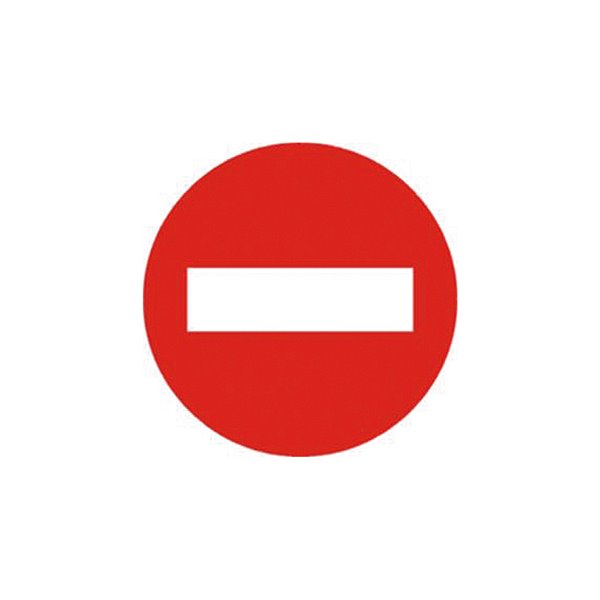 Pictograma Syssa Señal Vial Entrada Prohibida En Acero Galvanizado 500 Mm