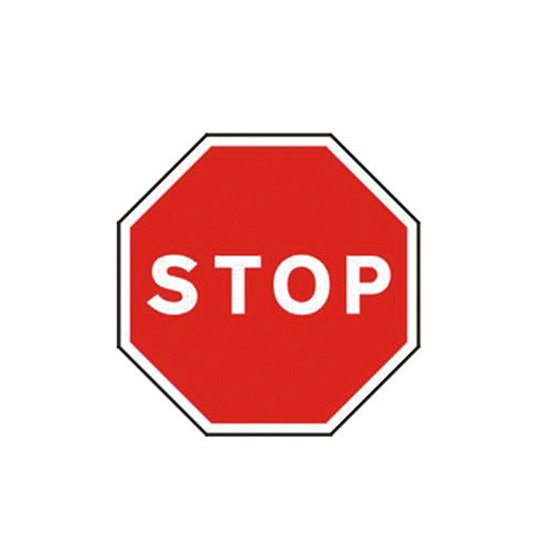 Pictograma Syssa Señal Vial Stop En Acero Galvanizado 500 Mm