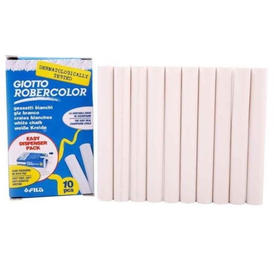 Tizas Blancas GIOTTO Robercolor Caja x10 Barras