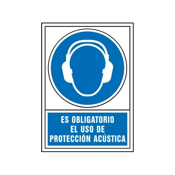 Pictograma Syssa Señal De Obligacion Es Obligatorio El Uso De Proteccion Acustica En Pvc 245X345 Mm