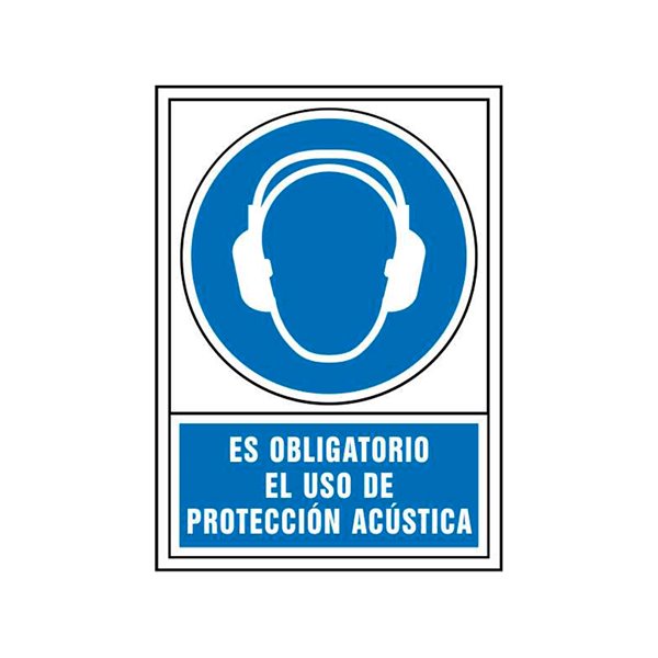 Pictograma Syssa Señal De Obligacion Es Obligatorio El Uso De Proteccion Acustica En Pvc 245X345 Mm