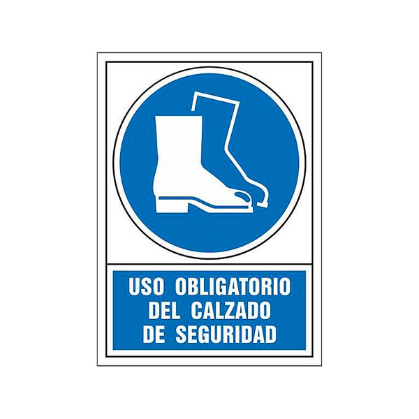 Pictograma Syssa Señal De Obligacion Uso Obligatorio Del Calzado De Seguridad En Pvc 245X345 Mm