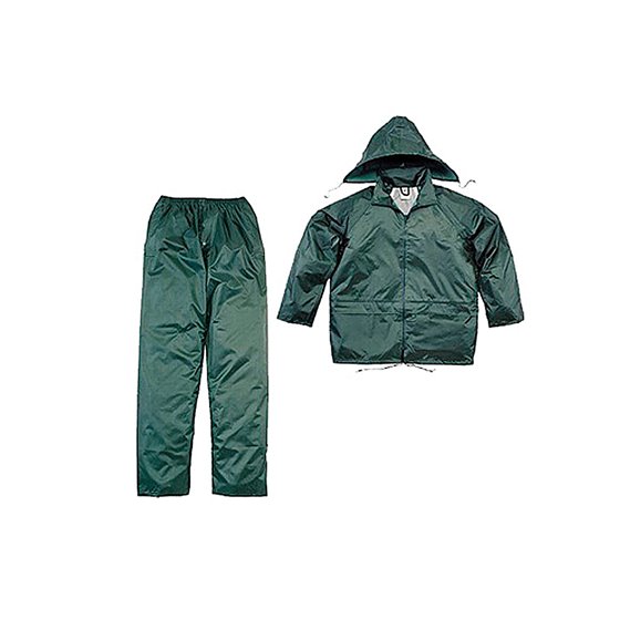 Conjunto De Lluvia Deltaplus 400 Poliester/Pvc Verde Talla M
