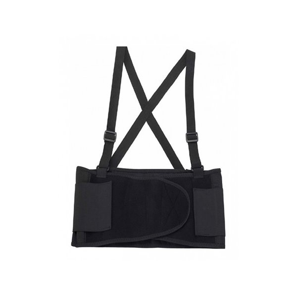 Cinturon Antilumbago Faru Elastico Con Tirantes Talla Xl Color Negro