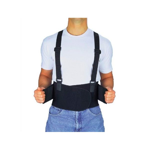 Cinturon Antilumbago Faru Elastico Con Tirantes Talla Xl Color Negro