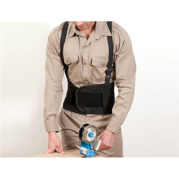 Cinturon Antilumbago Faru Elastico Con Tirantes Talla Xl Color Negro