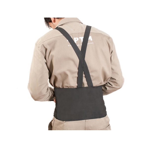 Cinturon Antilumbago Faru Elastico Con Tirantes Talla Xl Color Negro